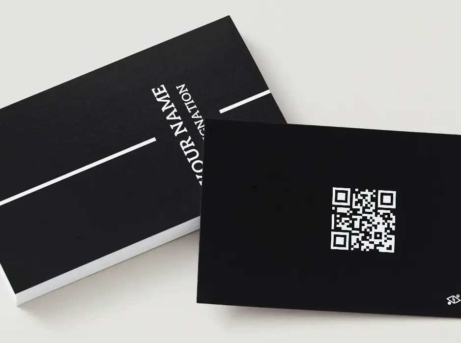 Black-background with white strip design3 Best NFC Card Maker in Delhi