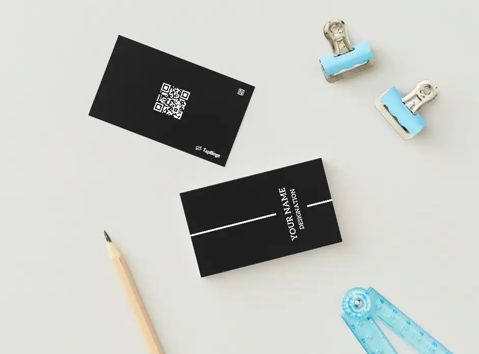 Black-background with white strip design8 Best NFC Card Maker in Delhi