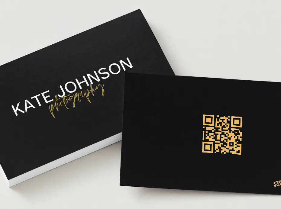 KATE JOHNSON BLACK BUSINESS VISITING CARD KATE JOHNSON BLACK BUSINESS VISITING CARD