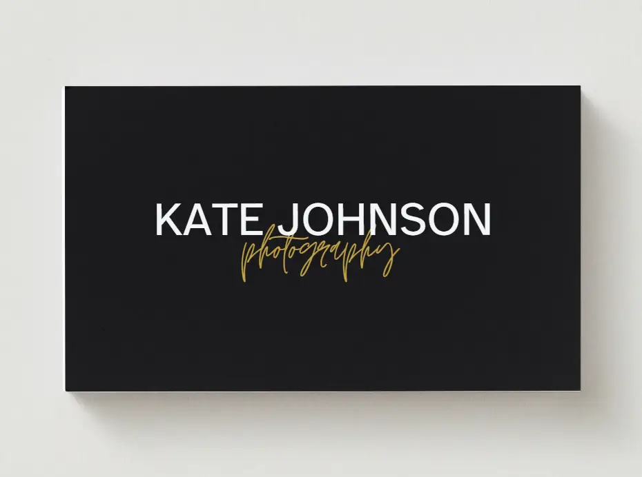 KATE JOHNSON BLACK BUSINESS VISITING CARD NFC Business Card