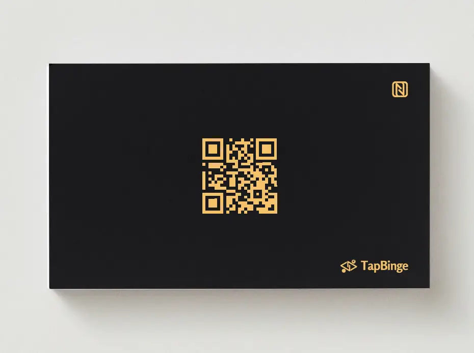 TapBinge Black & Gold NFC Card Gold NFC Card